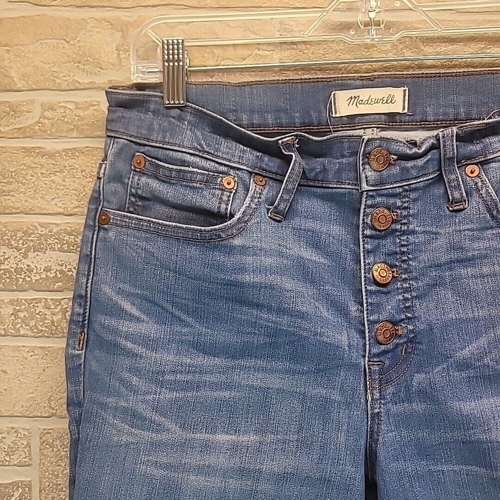 Madewell jeans women's 29 Cali demi boot denim Bronson wash cotton button fly